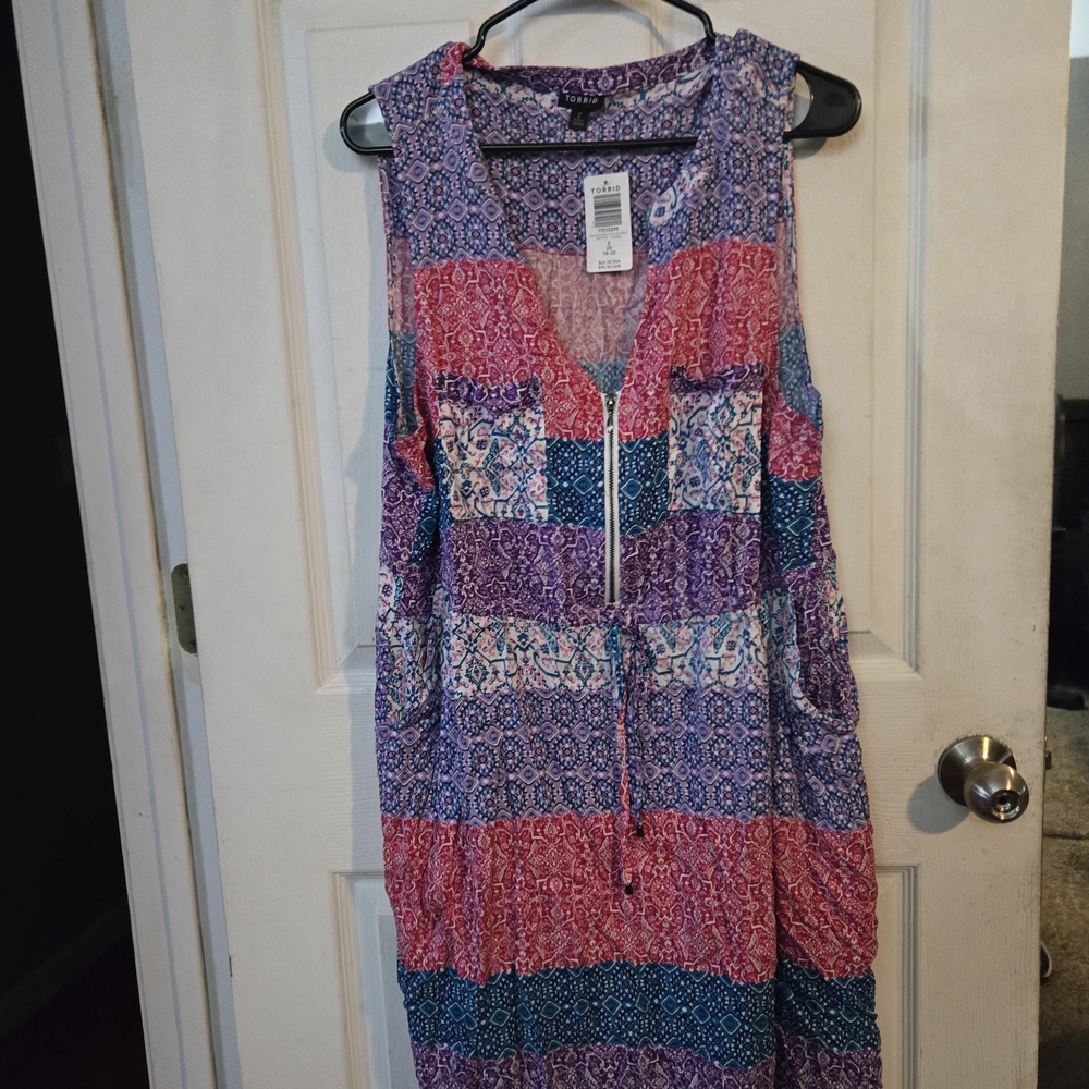 Colorful Sleeveless Boho Dress